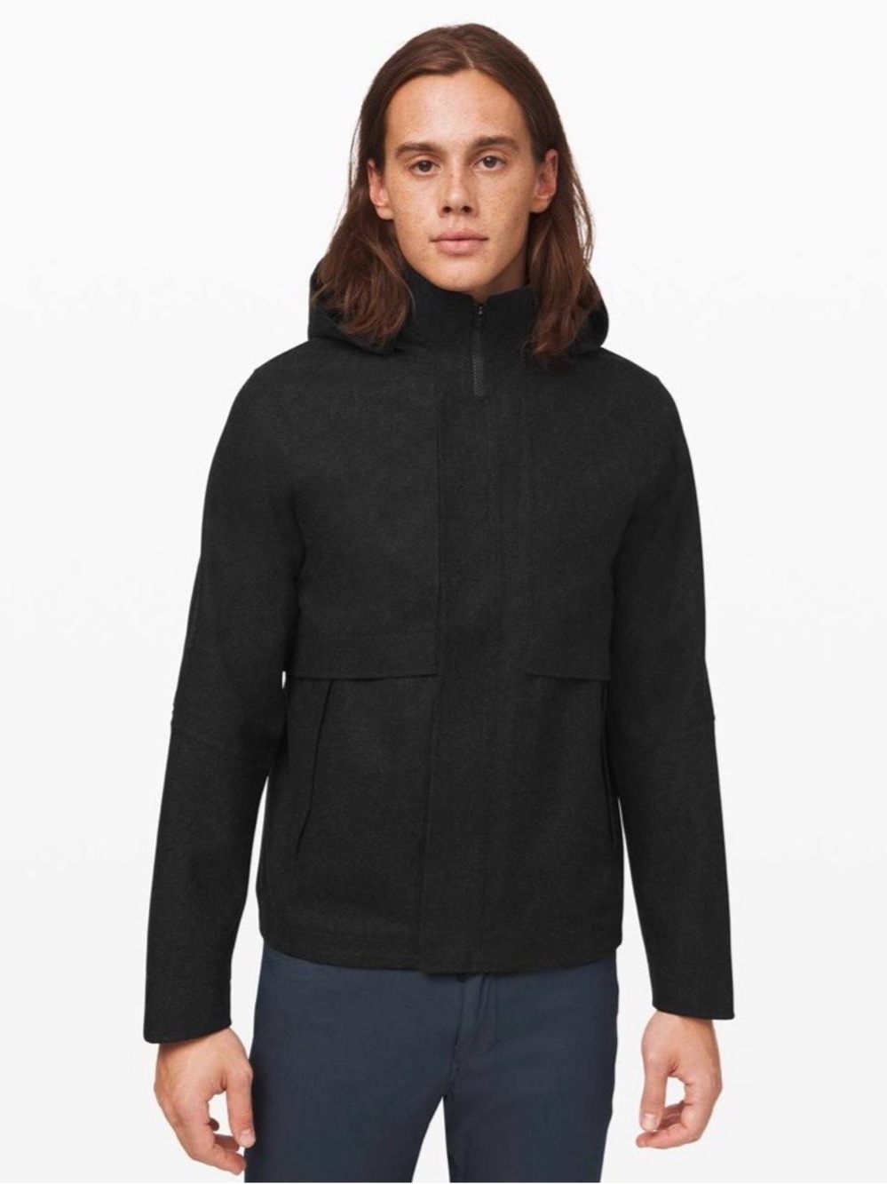 Lululemon Storm Break Rain Jacket Wool Heathered Black S